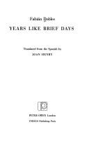 Years like brief days
