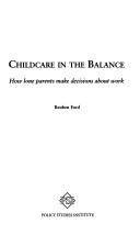 Childcare in the balance