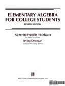 Elementary algebra for college students