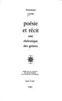 Poésie et récit