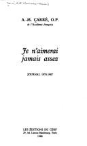 Je n'aimerai jamais assez