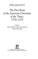 John Leacock's the first book of the American chronicles of the times, 1774-1775