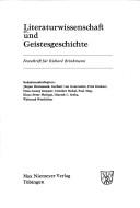 Literaturwissenschaft und Geistesgeschichte