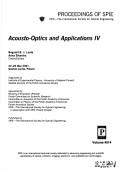 Acousto-optics and applications IV