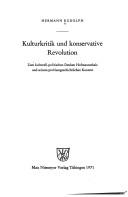 Kulturkritik und konservative Revolution