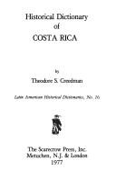 Historical dictionary of Costa Rica