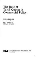 The role of tariff quotas in commercial policy