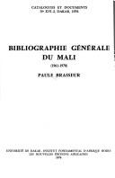 Bibliographie générale du Mali, 1961-1970