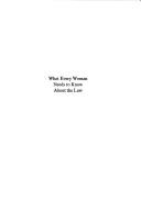 What every woman needs to know about the law
