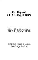 The plays of Charles Gildon