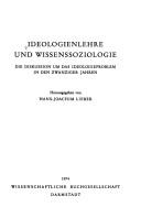 Ideologienlehre und Wissenssoziologie