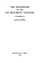The procedure of the UN Security Council
