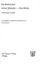 Der Briefwechsel Arthur Schnitzler, Otto Brahm