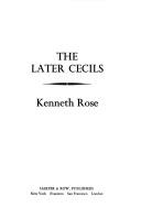 The later Cecils
