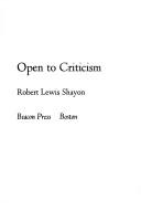 Open to criticism. --