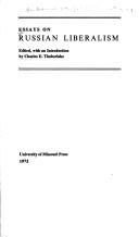 Essays on Russian liberalism.