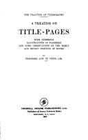 A treatise on title-pages