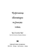 Expressions idiomatiques en français vivant.