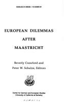 European dilemmas after Maastricht