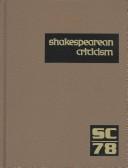 SC Volume 78 Shakespearean Criticism (Shakespearean Criticism (Gale Res))