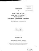 Conference record of POPL 2002