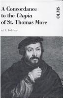 A concordance to the Utopia of St. Thomas More and a frequency word list