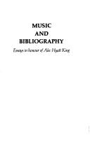 Music and bibliography