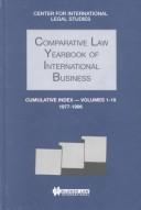 Comparative Law Yearbook of International Business, 1977-1996:Vols. 1-18:Cumulative Index (Comparative Law Yearbook)