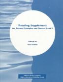 Reading Supplement for Science Principles and Process I and II