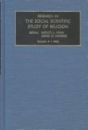 Research in the Social Scientific Study of Religion
