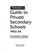 Private Secondary Schools 1993-1994
