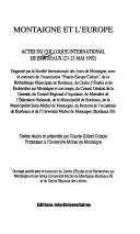 Montaigne et l'Europe