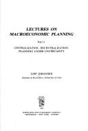 Lectures on macroeconomic planning