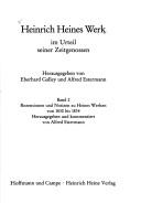 Heinrich Heines Werk im Urteil seiner Zeitgenossen