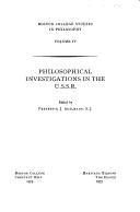 Philosophical investigations in the U.S.S.R.