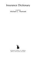 Insurance dictionary