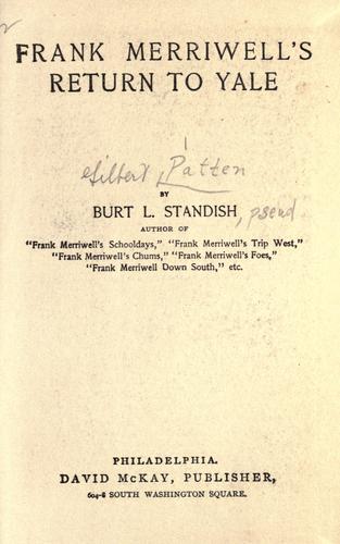 Frank Merriwell's return to Yale