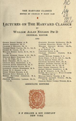 Lectures on the Harvard classics