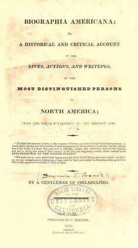 Biographia americana