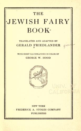 The Jewish fairy book