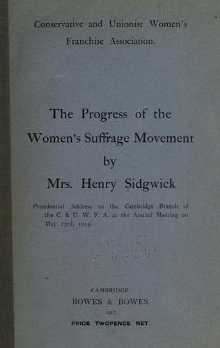 The progress of the women's suffrage movement