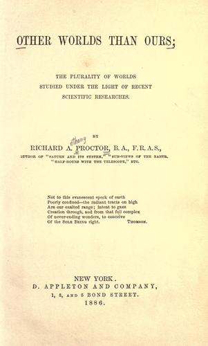 Other worlds than ours