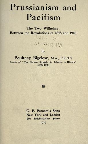 Prussianism and pacifism