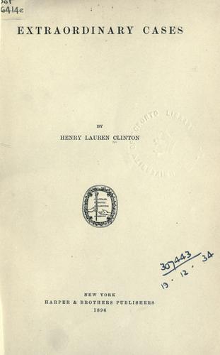 Extraordinary cases.