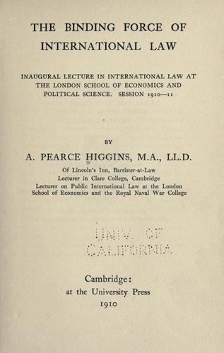 The binding force of international law