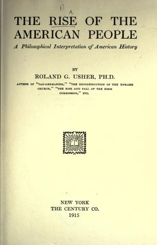 The rise of the American people