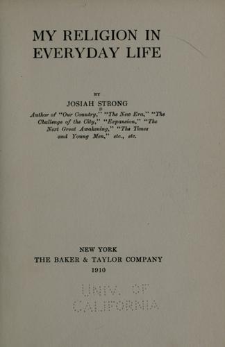 My religion in everyday life