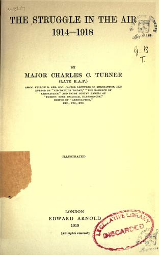 The struggle in the air, 1914-1918