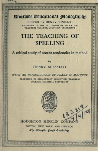 The teaching of spelling