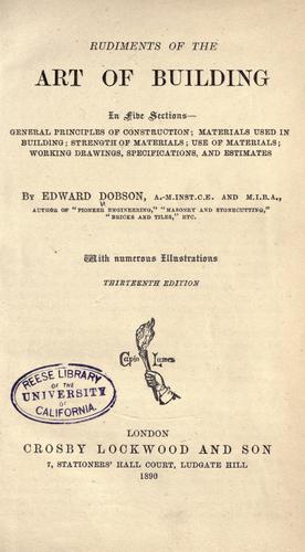 Rudiments of the art of building